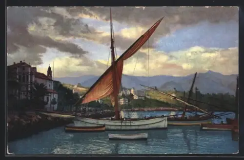 Künstler-AK Photochromie Serie 136 Nr. 2612: Riviera di Levante, Santa Margherita