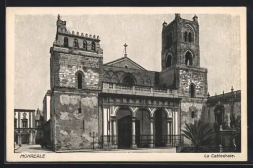 AK Monreale, La Cattedrale, Voderansicht der Kathedrale
