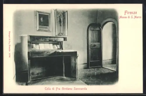 AK Firenze, Museo di S. Marco, Cella di Fra Girolamo Savonarola