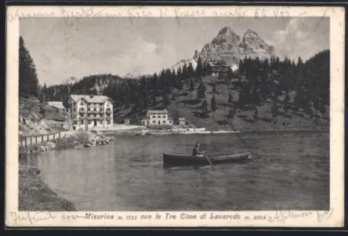 Foto-AK Misurina, Hotel am Seeufer