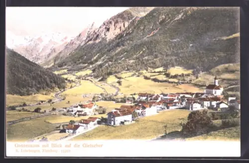 AK Gossensass, Totalansicht mit Blick auf die Gletscher