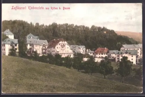 AK Klobenstein am Ritten, Häuserpartie in der Ortschaft