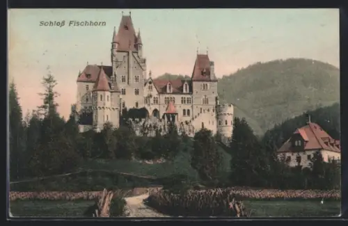 AK Bruck, Blick auf Schloss Fischhorn
