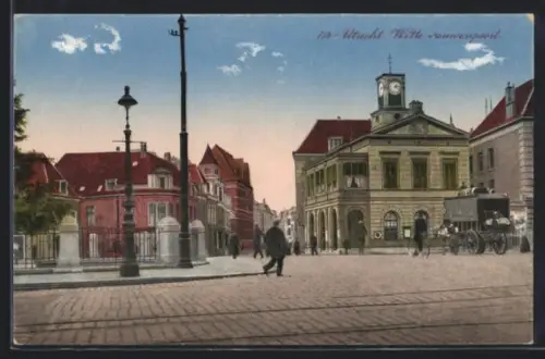 AK Utrecht, Witte vrouwenpoort, Pferdekutsche