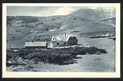 AK Panorama am Damböckhaus, Berghütte