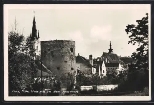 AK Horn /N.Oe., Partie an der alten Stadtmauer