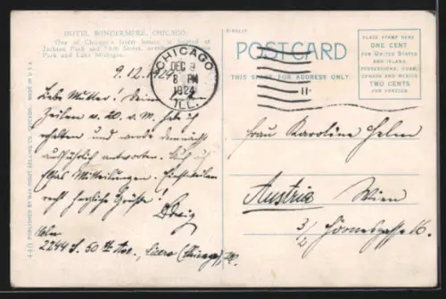 AK Chicago, IL, Hotel Windermere