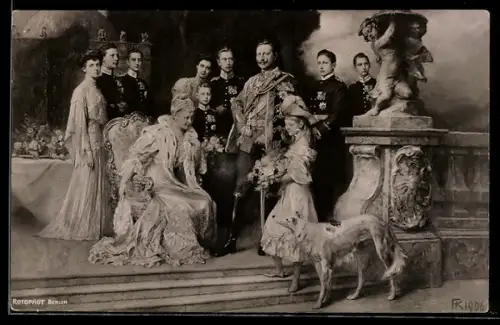 AK Das Kaiserhaus, Wilhelm II. von Preussen im Kreis seiner Familie