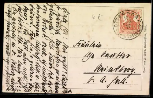 AK Beethoven an einem Notenblatt