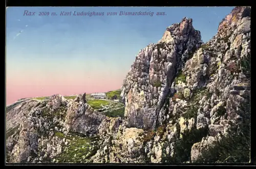 AK Karl Ludwighaus, Blick zur Berghütte