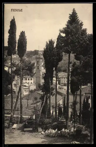 AK Fiesole, Blick über die Dächer der Stadt