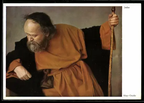 AK Oberammergau, Passionsspiele 1930, Schauspieler Guido Mayr als Judas