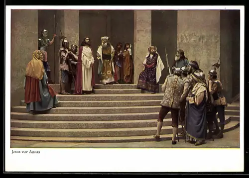 AK Oberammergau, Passionsspiele 1930, Jesus vor Annas