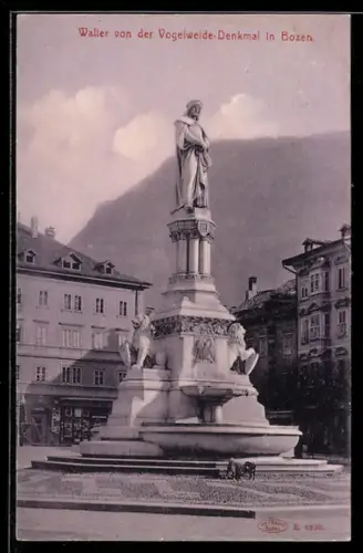 AK Bozen / Bolzano, Walter von der Vogelweide-Denkmal