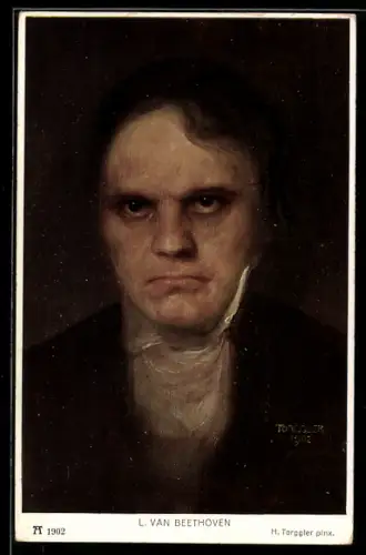 Künstler-AK H. Torggler: L. van Beethovem, Kopfportrait