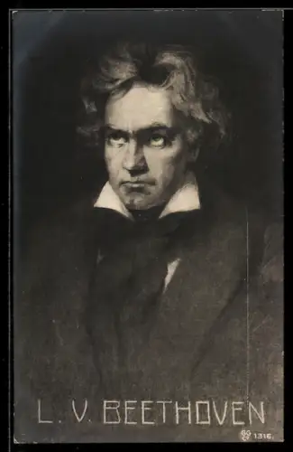 AK Portrait Komponist L. v. Beethoven