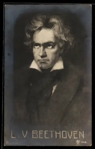 AK Portrait Komponist L. v. Beethoven