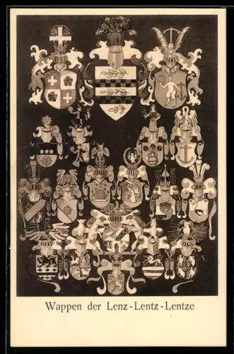 AK Wappen der Lenz - Lentz - Lentze