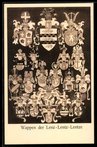 AK Wappen der Lenz - Lentz - Lentze
