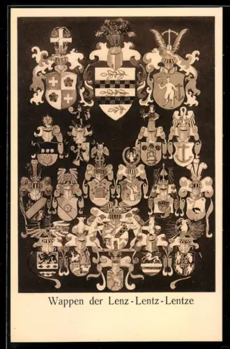 AK Wappen der Lenz - Lentz - Lentze