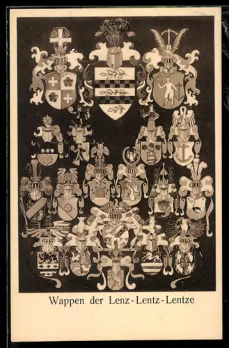 AK Wappen der Lenz - Lentz - Lentze