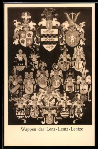 AK Wappen der Lenz - Lentz - Lentze