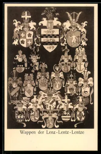 AK Wappen der Lenz - Lentz - Lentze