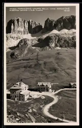 AK Passo Pordoi, Albergo Savoia e Albergo Maria, Gruppo Sella Cima Pordoi