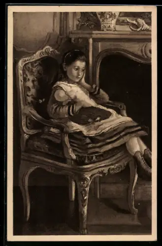 AK Dichterin Agnes Günther nach einem Gemälde von Pietronella Peters