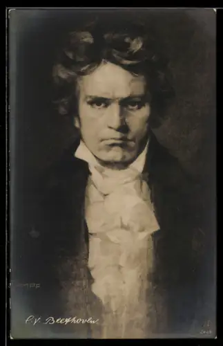 Künstler-AK Portrait des Komponisten L. v. Beethoven