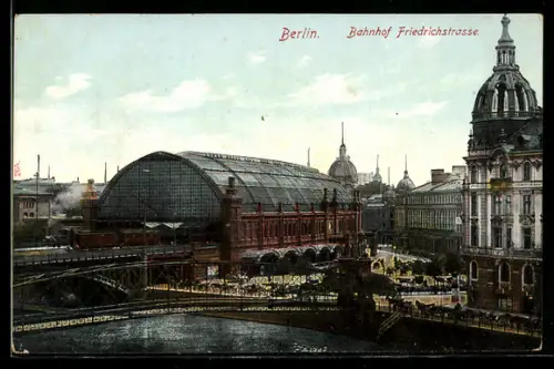 AK Berlin, Bahnhof Friedrichstrasse