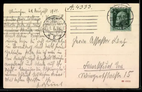 AK München, Frauenkirche und Neues Rathaus