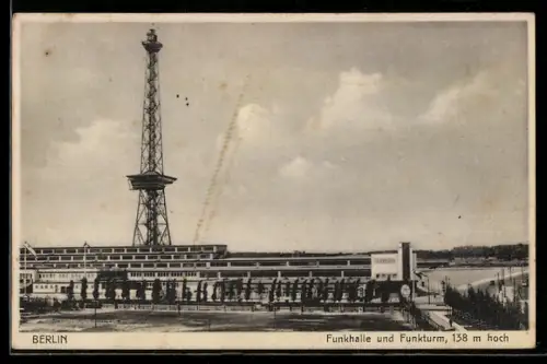 AK Berlin-Charlottenburg, Funkhalle und Funkturm