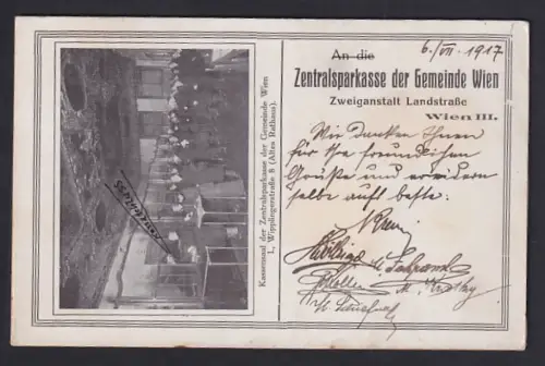 AK Wien, Kassensaal der Zentralsparkasse der Gemeinde Wien, Wipplingerstrasse 8