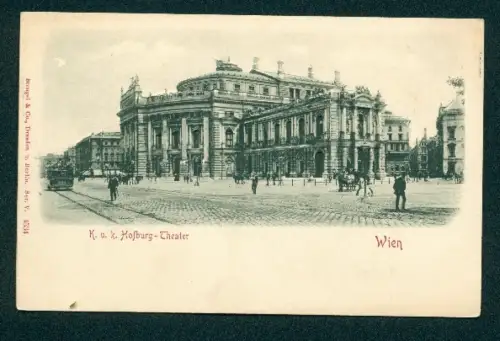 Relief-AK Wien, K. u. k. Hofburg-Theater