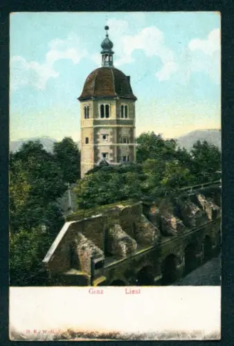 Relief-AK Graz, Blick zur Liesl