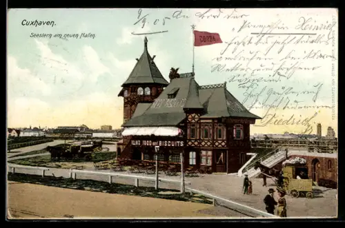 AK Cuxhaven, Gasthof Seestern am neuen Hafen
