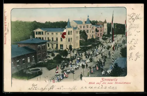 AK Zinnowitz, Blick auf die neue Strandstrasse