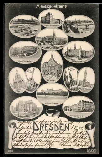 AK Dresden, Königliches Schloss, Garde-Reiter-Kaserne, Schützen-Kaserne