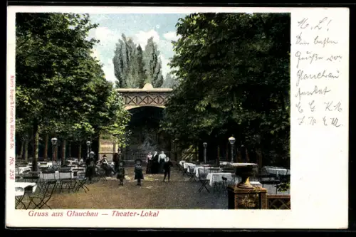 AK Glauchau, Theater-Lokal mit Gästen