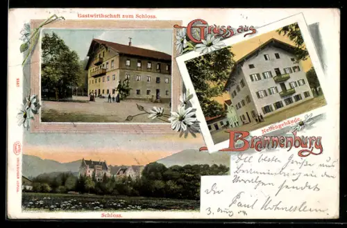 AK Brannenburg, Schloss und Ortspartie