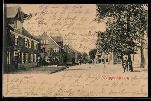 AK Wermelskirchen, Partie am Eich, Villen und Geschäfte
