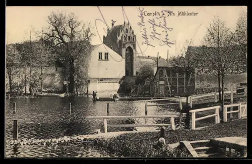 AK Templin, See am Mühlentor
