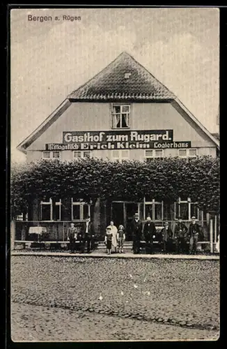 AK Bergen a. Rügen, Gasthof zum Rugard von Erich Kleim