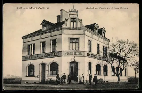 AK Moers-Vossrad, Gasthof zur Quelle von Johann Keisers