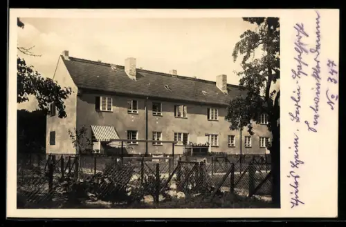 Foto-AK Berlin-Haselhorst, Saatwinkler Damm 347, Gartenansicht 1935