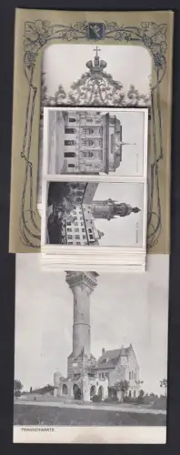 Zugbild-AK Würzburg, Partie an der Frankenwarte und Blick von der Luitpoldbrücke