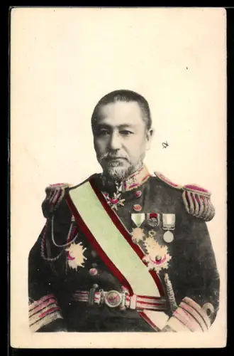 AK Admiral Togo mit Orden und Uniform