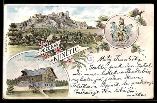 Lithographie Rabi, Kuneticka Hora, Letohradek