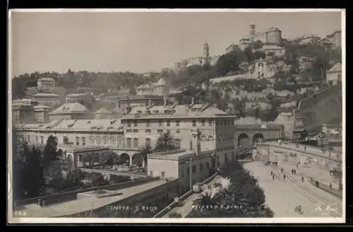 AK Genova, S. Rocco, Palazzo Doria e vista panoramica sulla collina storica